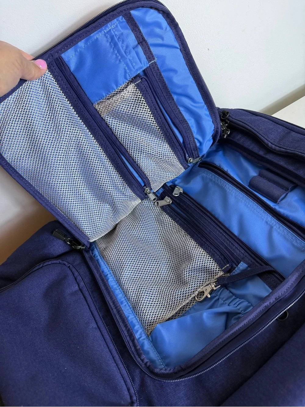 eBags Professional Slim Laptop Backpack Blue Travel Sentry TSA Approved Bag
